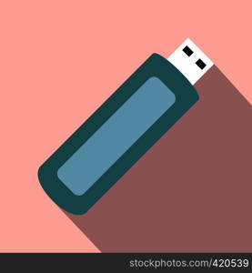 USB flash drive flat icon for web and mobile devices. USB flash drive flat icon