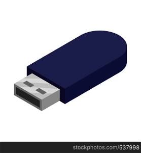 USB flash drive icon in cartoon style isolated on white background. USB flash drive icon, cartoon style