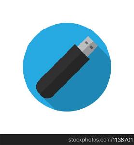 USB flash drive icon. The information carrier. Vector illustration