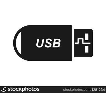 USB flash drive. Simple flat design for sites and applications