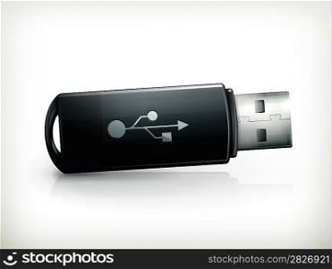 USB flash drive, vector