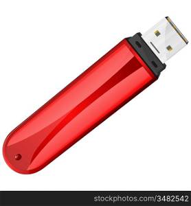 USB flash drive. Vector