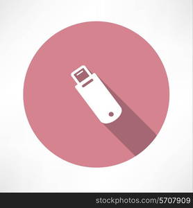 Usb flash drivo icon Flat modern style vector illustration