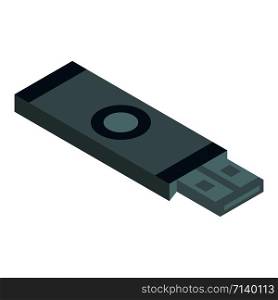Usb flash memory icon. Isometric of usb flash memory vector icon for web design isolated on white background. Usb flash memory icon, isometric style