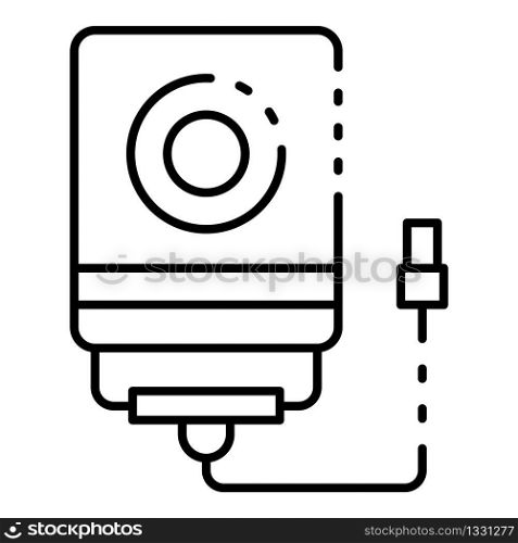 Usb hard disk icon. Outline usb hard disk vector icon for web design isolated on white background. Usb hard disk icon, outline style