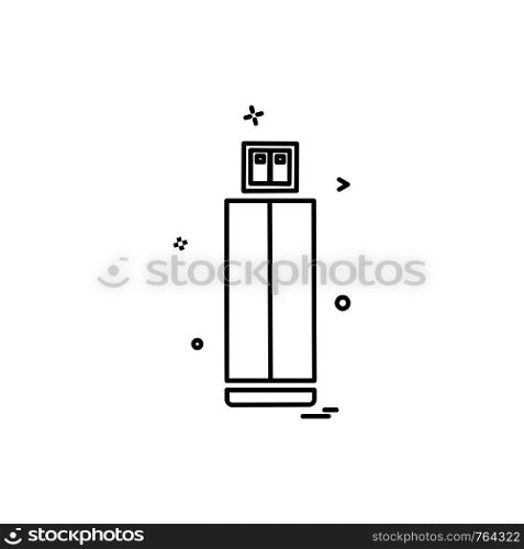 USB icon design vector