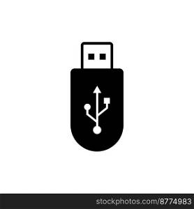 USB icon symbol on white background.