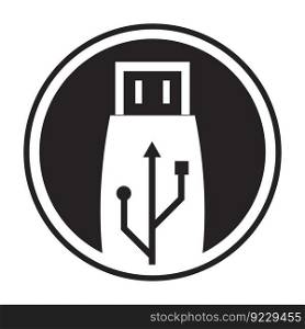 USB icon vector illustration symbol design