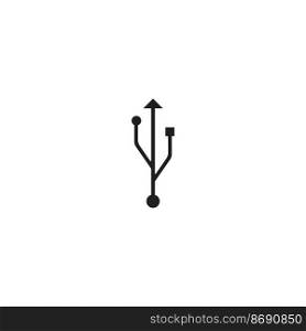 USB symbol logo vector icon design 