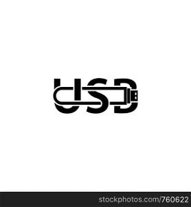 USB tech logo template vector design