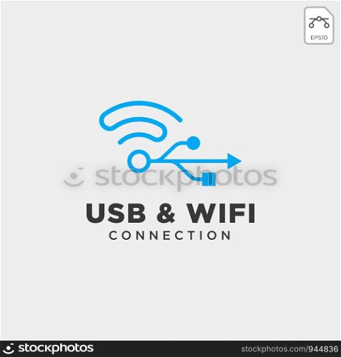 usb wifi connection communication creative logo template vector illustration icon element isolated - vector. usb wifi connection communication creative logo template vector illustration