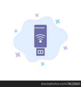Usb, Wifi, Service, Signal Blue Icon on Abstract Cloud Background