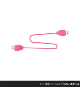 usb wire computer pink element icon logo Vector illustration