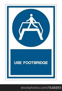 Use Footbridge Symbol Sign Isolate On White Background,Vector Illustration EPS.10