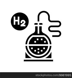 use in synthesis hydrogen glyph icon vector. use in synthesis hydrogen sign. isolated contour symbol black illustration. use in synthesis hydrogen glyph icon vector illustration