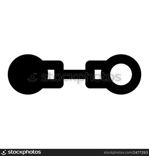 Use of handcuffs for shackling the hands