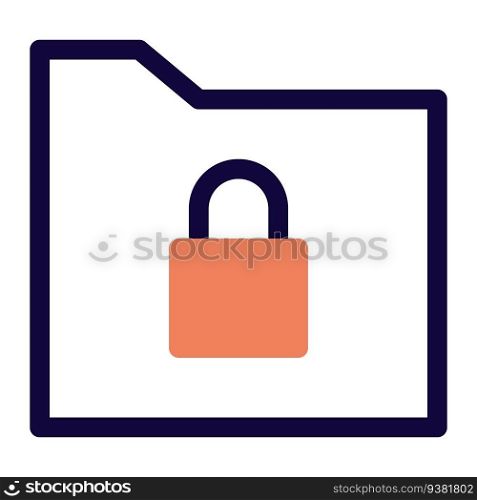 Use of lock system to protect folder data.