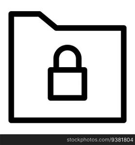 Use of lock system to protect folder data.