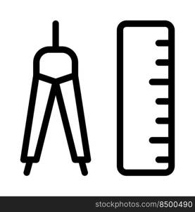 Use of ruler and divider for precise marking.