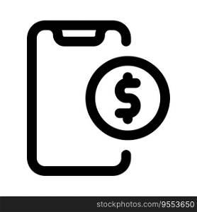 Use of smartphone for cashless payments
