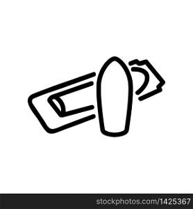 use of suppositories for hemorrhoids icon vector. use of suppositories for hemorrhoids sign. isolated contour symbol illustration. use of suppositories for hemorrhoids icon vector outline illustration