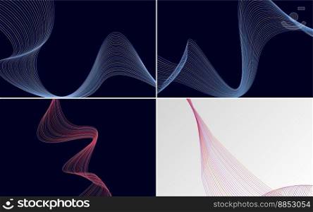 Use these abstract waving line backgrounds to create a cohesive look for your project