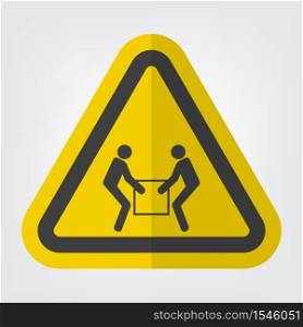 Use Two Person Lift Symbol Sign Isolate On White Background,Vector Illustration