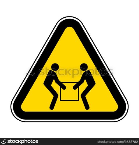 Use Two Person Lift Symbol Sign Isolate On White Background,Vector Illustration EPS.10
