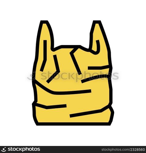 used bag plastic color icon vector. used bag plastic sign. isolated symbol illustration. used bag plastic color icon vector illustration