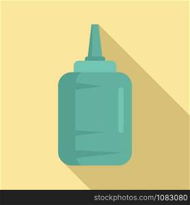 Used glue bottle icon. Flat illustration of used glue bottle vector icon for web design. Used glue bottle icon, flat style