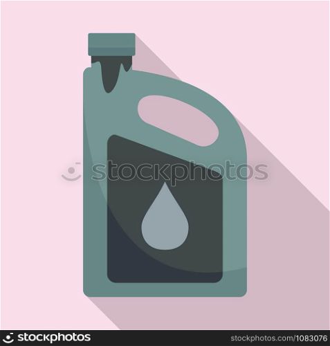 Used motor oil canister icon. Flat illustration of used motor oil canister vector icon for web design. Used motor oil canister icon, flat style