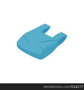 Used plastic bag icon in isometric 3d style on a white background. Used plastic bag icon, isometric 3d style