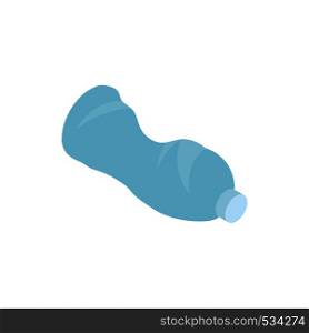 Used plastic bottle icon in isometric 3d style on a white background. Used plastic bottle icon, isometric 3d style