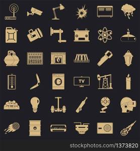 Useful energy icons set. Simple style of 36 useful energy vector icons for web for any design. Useful energy icons set, simple style