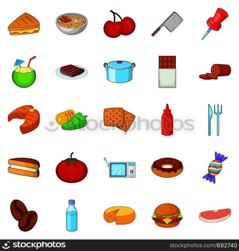 Useful icons set. Cartoon set of 25 useful vector icons for web isolated on white background. Useful icons set, cartoon style