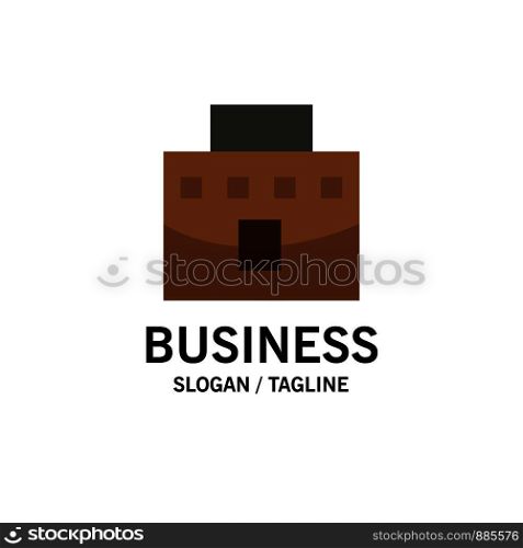 User, Bag, Business, Office Business Logo Template. Flat Color