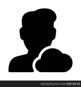 User Cloud, icon on isolated background