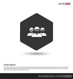 User group icon. Hexa White Background icon template - Free vector icon
