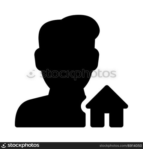 User Home, icon on isolated background