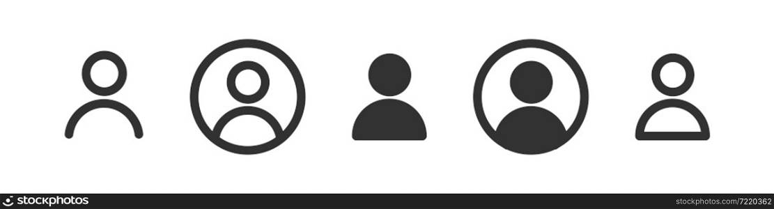 User icon. Avatar web sign. Admin profile vector symbol in flat style.