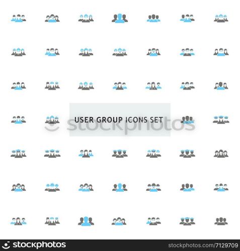 User icons set vector