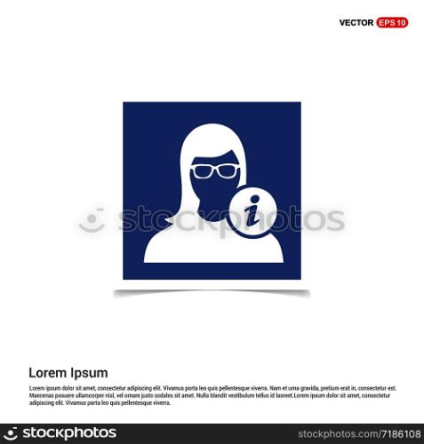 User Info Icon - Blue photo Frame