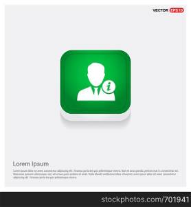 User Info IconGreen Web Button - Free vector icon