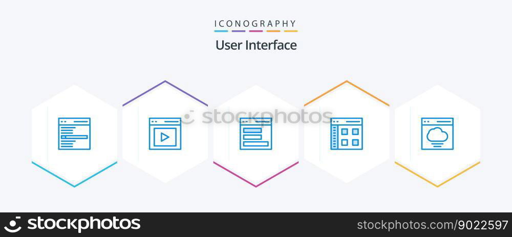 User Interface 25 Blue icon pack including interface. app. user. interface