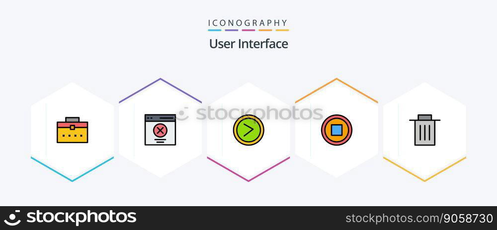 User Interface 25 FilledLine icon pack including interface. user. user. interface. user
