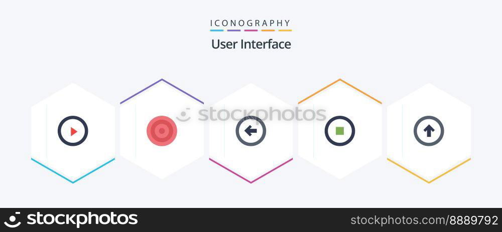 User Interface 25 Flat icon pack including user. arrow. button. user. interface