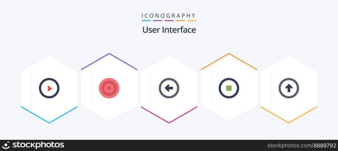 User Interface 25 Flat icon pack including user. arrow. button. user. interface