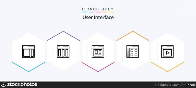 User Interface 25 Line icon pack including interface. app. interface. interface