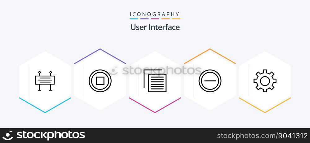 User Interface 25 Line icon pack including interface. setting. document. user. interface