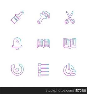 user interface , application icons , messages , books , icon, vector, design,  flat,  collection, style, creative,  icons , download , upload , printer , menu , percentage , email , 